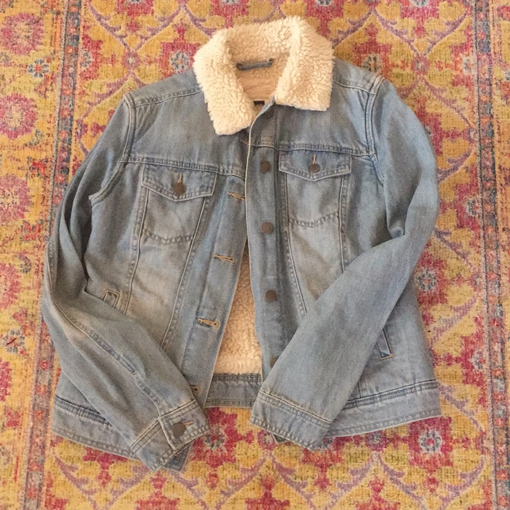 Sherpa lined denim jacket